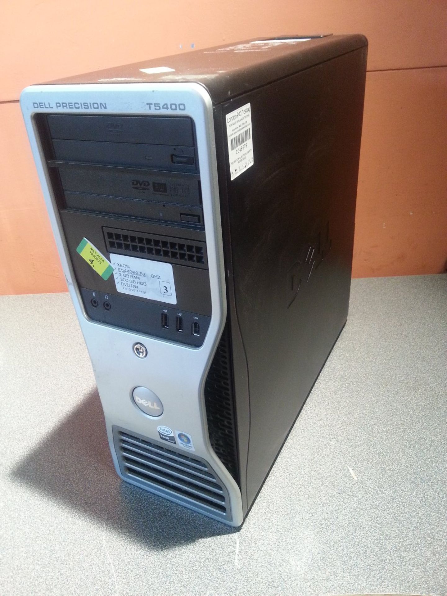 DELL  T5400 Precision Work Computer - Intel Xeon Quad Core E5440 @ 2.83Ghz - 2Gb Ram - 300GB Hdd -