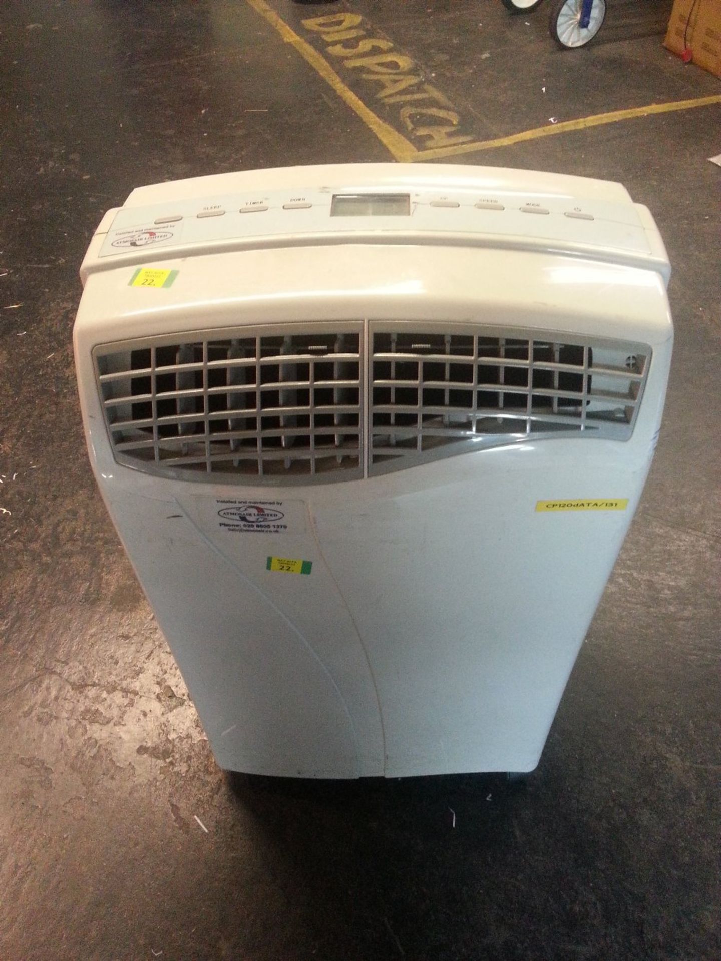 ATOMOSAIR  CP120DATA Mobile Air Conditioner - Powers On Blows Cold Air