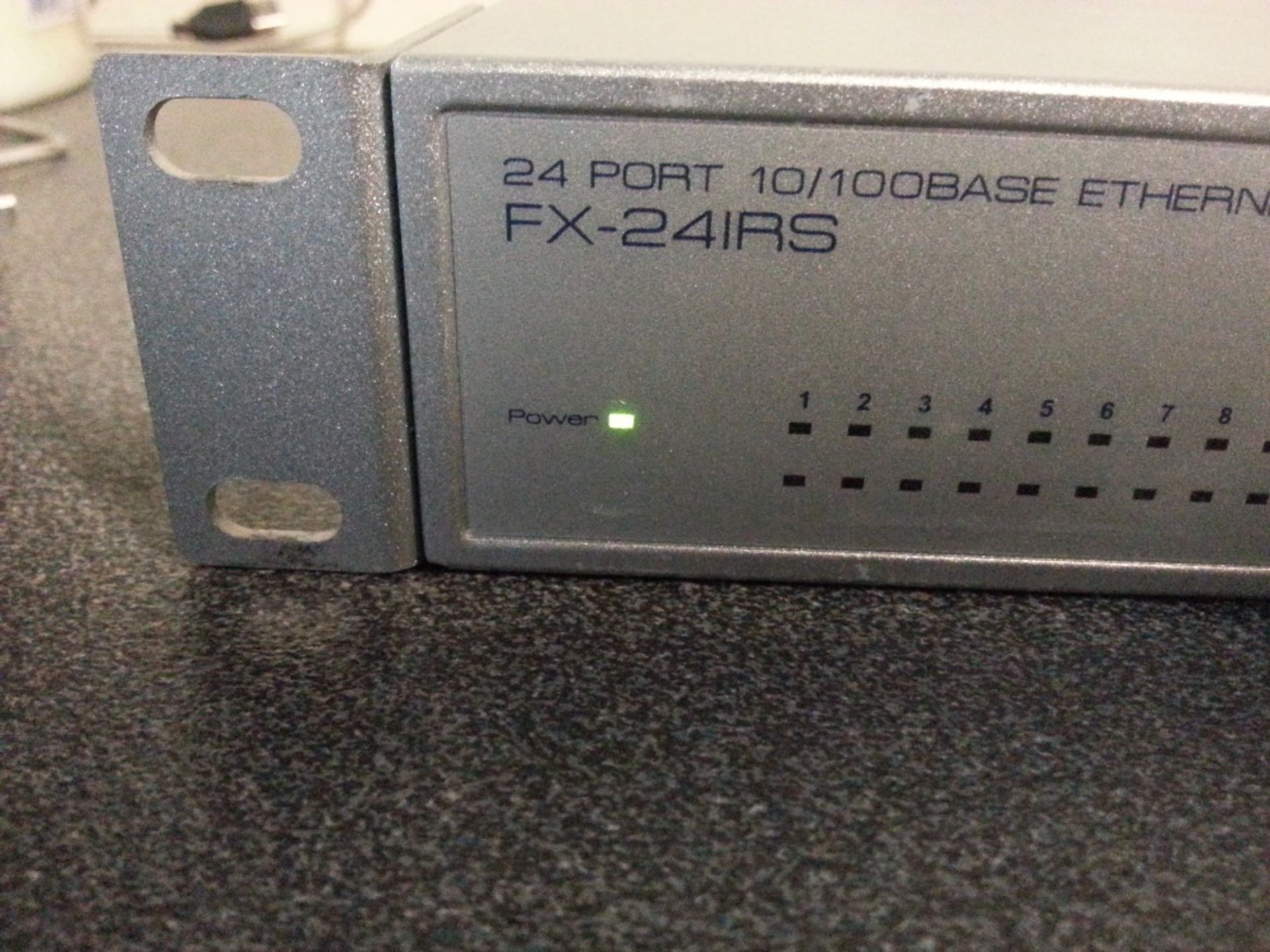 PCI FX-24IRS 24 Port 10/100 Network Switch - 1U Rackmount - Powers On - Image 2 of 3