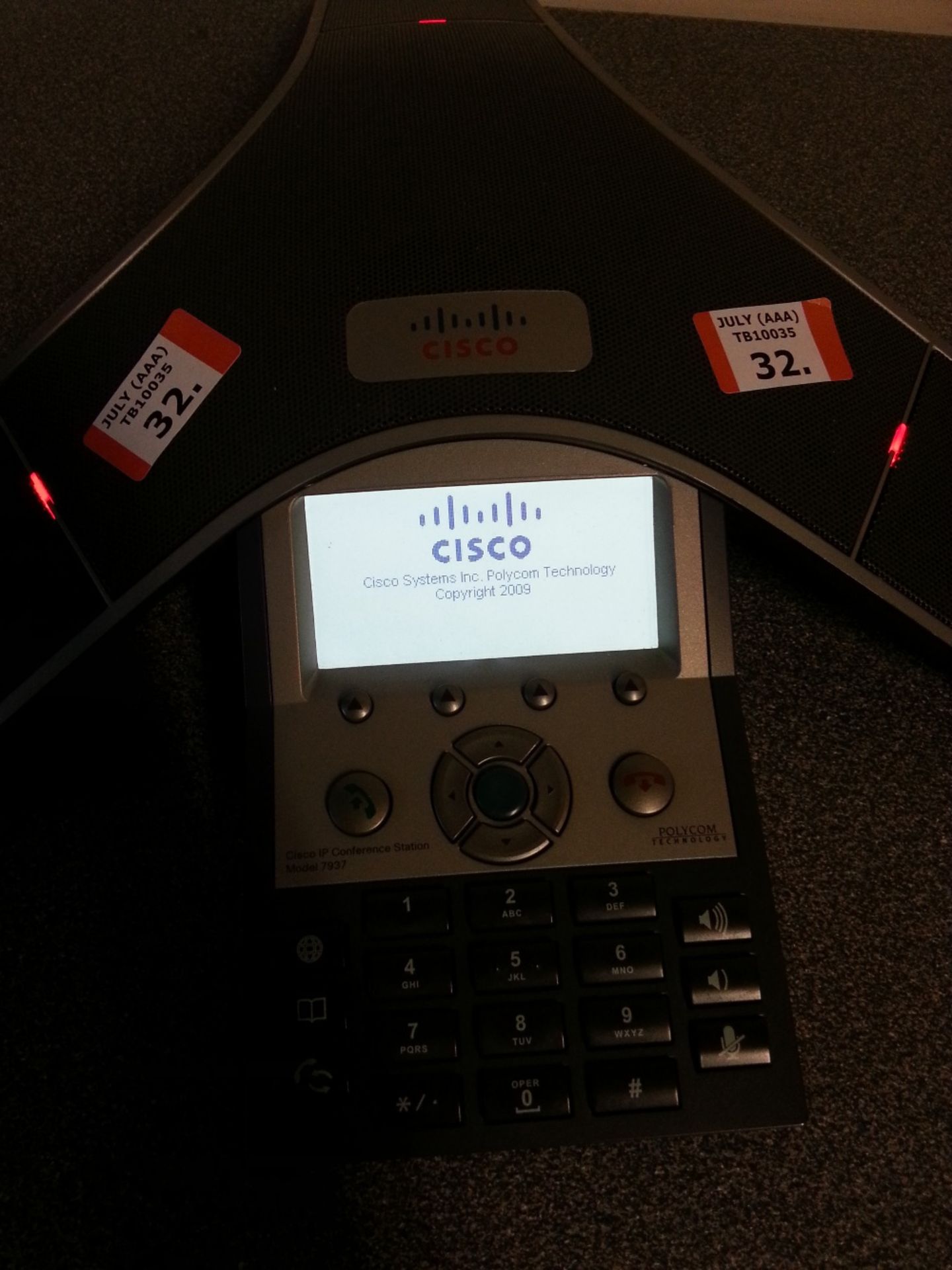 CISCO 7937G Ip Conference Phone - Powers On - Image 2 of 2
