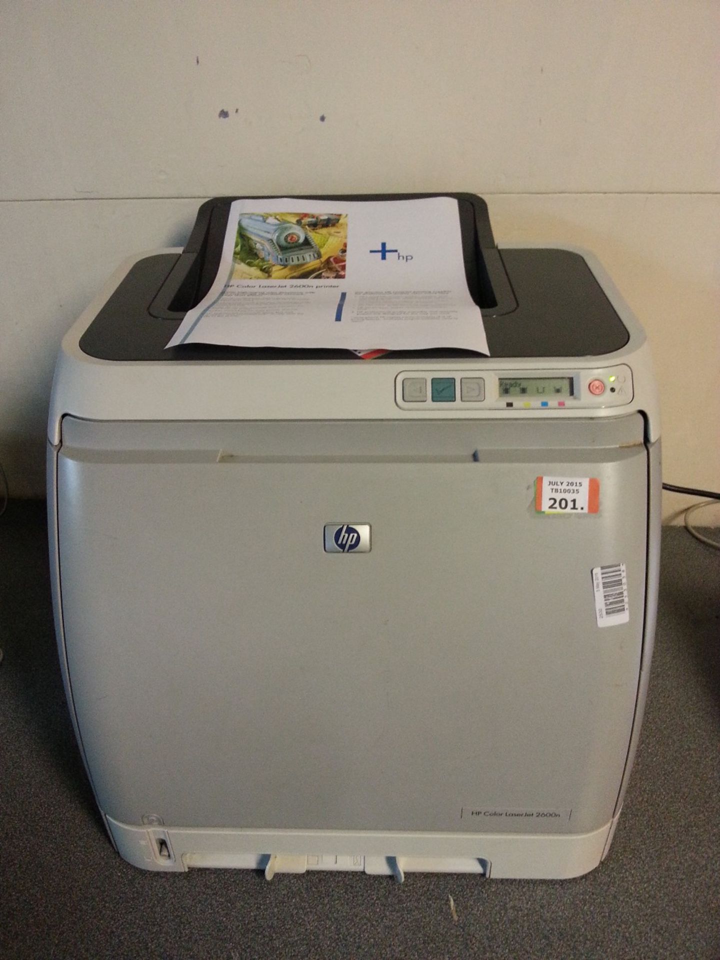 HP Color LaserJet 2600N Printer - USB - Network - Test Page Ok