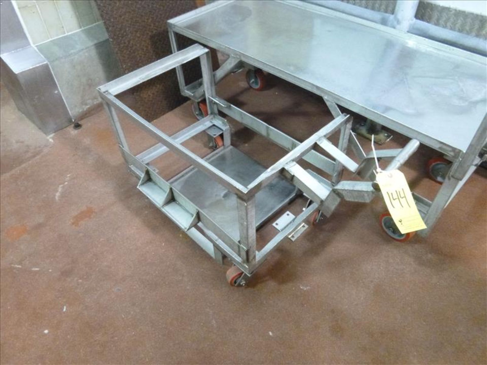 stainless steel platform cart 24 in. x 60 in. (Located at 140 Panet Road, Winnipeg, MA)