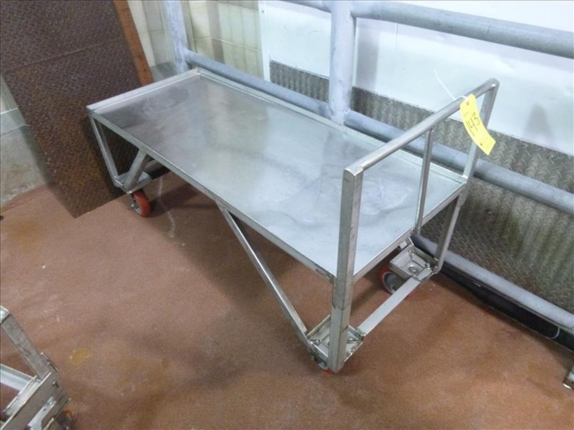 stainless steel platform cart 24 in. x 60 in. (Located at 140 Panet Road, Winnipeg, MA)