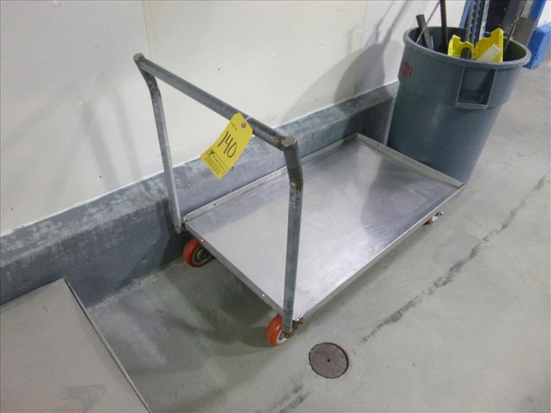 stainless steel platform cart 26 in. x 47 in. (Located at 140 Panet Road, Winnipeg, MA)