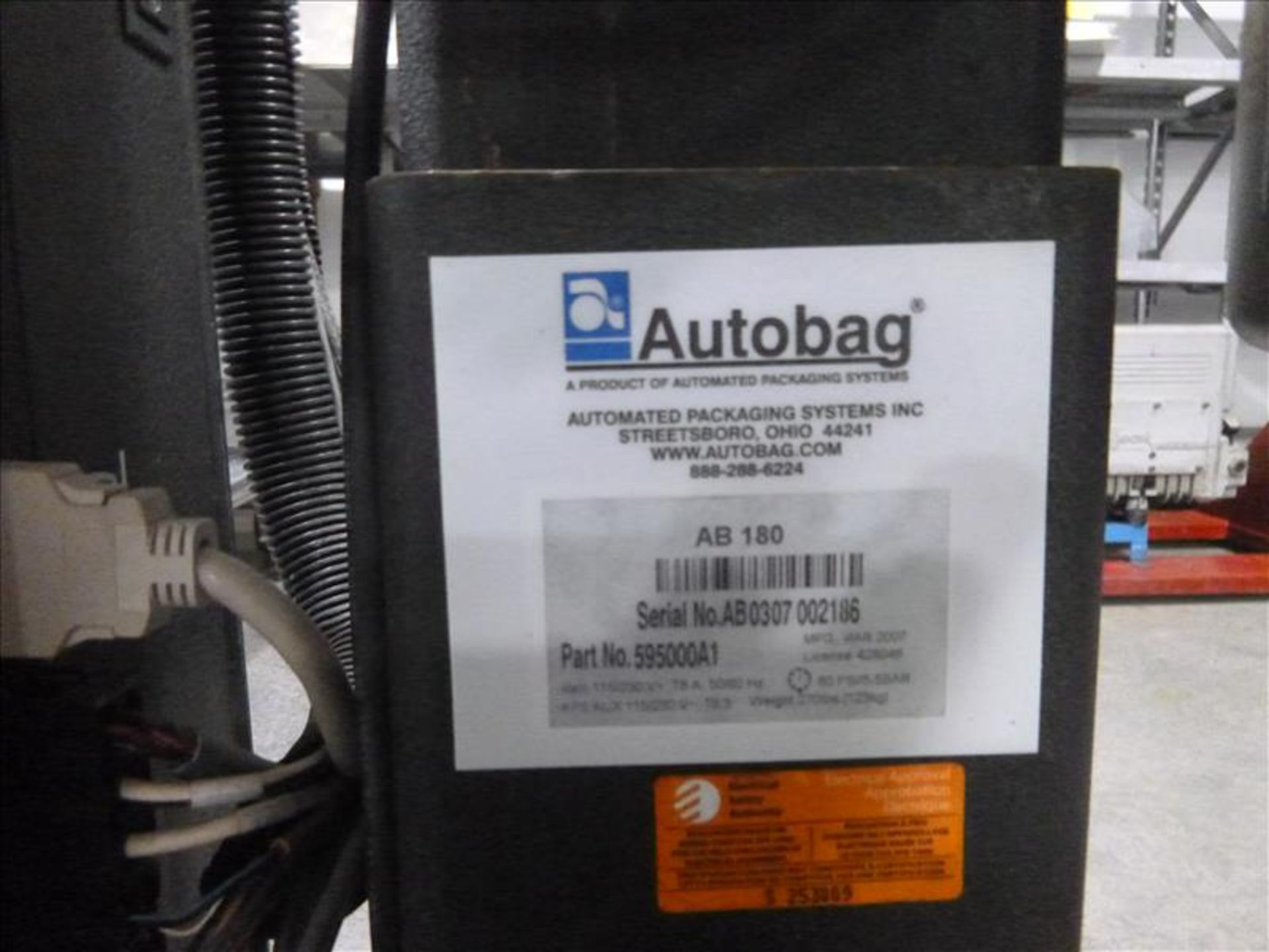 APS AutoBag Bagger/Sealer mod. AB180 ser. no. AB0307 002186 (Located at 140 Panet Road, Winnipeg, - Image 3 of 3