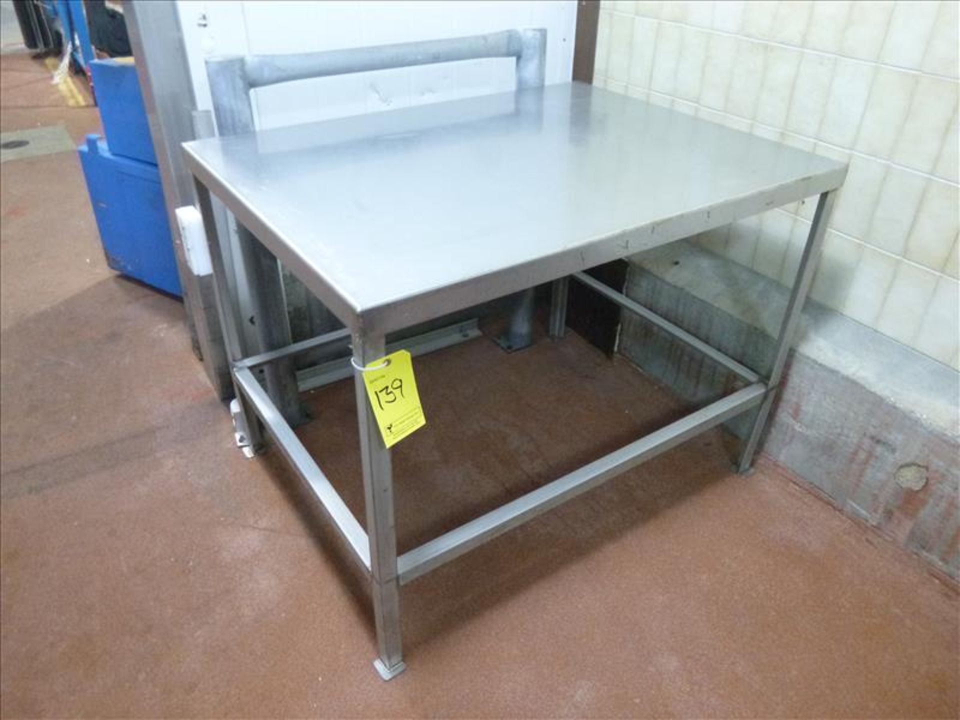 stainless steel table 36 in. x 47 in. (Located at 140 Panet Road, Winnipeg, MA)