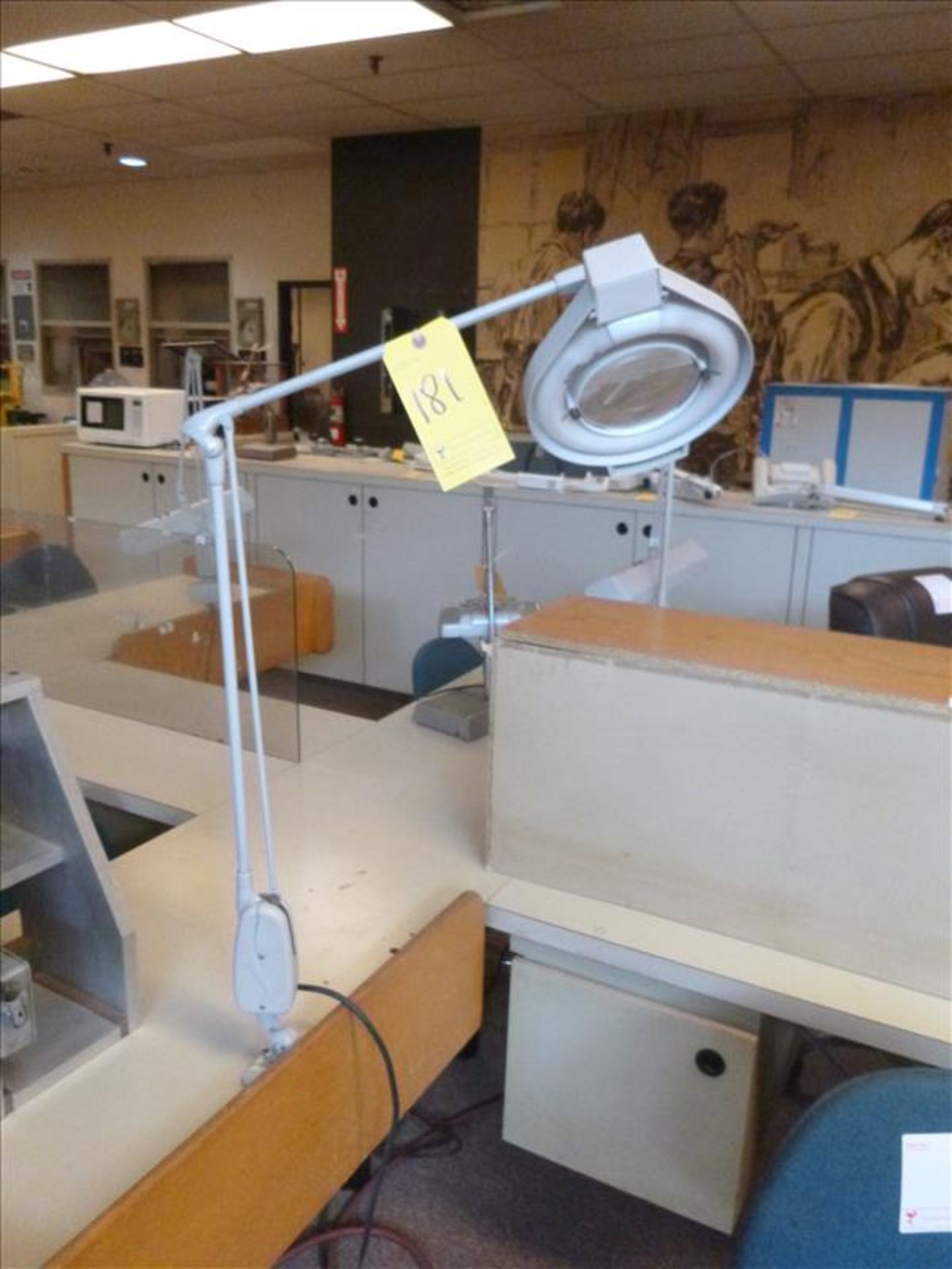 magnifying adjustable bench top work lamp