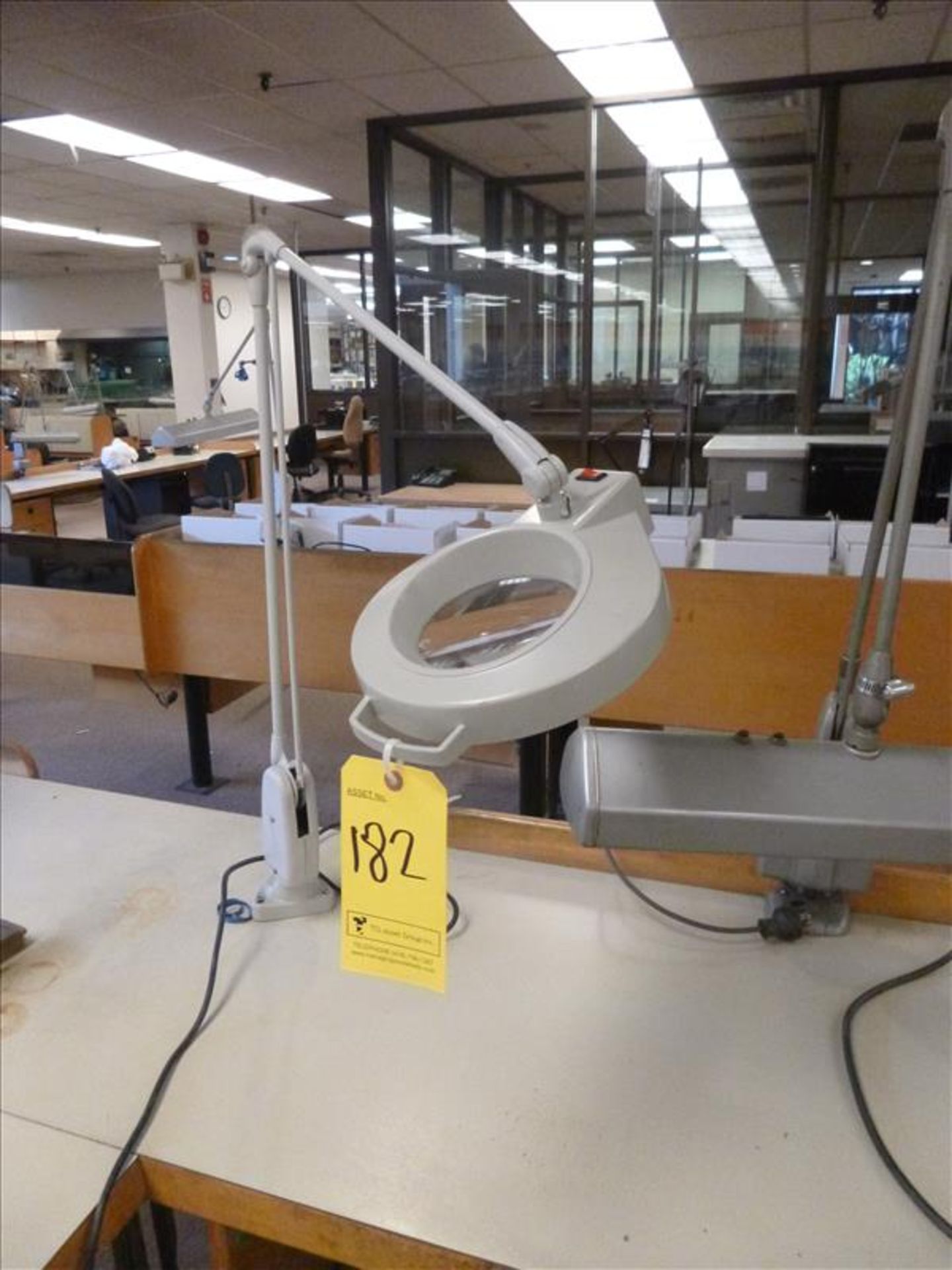 magnifying adjustable bench top work lamp