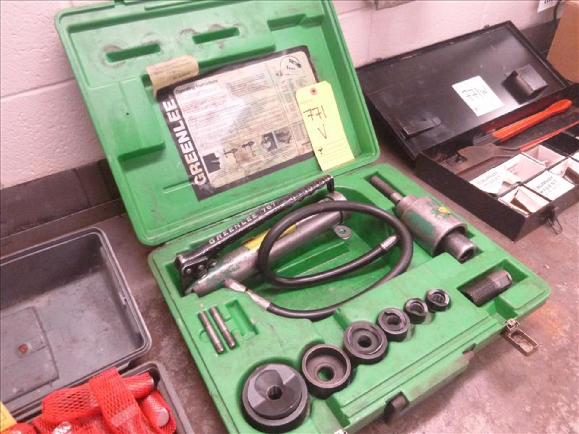 Greenlee hydraulic knock-out punch driver set (located at 150 Bartor Rd Toronto ON Canada)