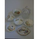 Collection of china and glass items to include Aynsley