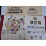 Stanley Gibbons stamp album with contents and loose stamps