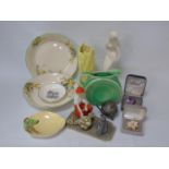 Collectable china items including a Wade jug, Carltonware dish and others.