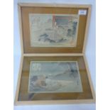 A Pair of early twentieth century Japanese watercolours