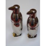 2 Penguin shaped cocktail shakers