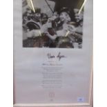 Limited edition photograph signed by Dame Vera Lynn number 12 / 500