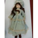 China headed doll monogrammed JD to the back of the neck