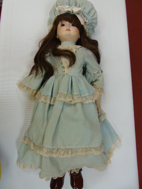 China headed doll monogrammed JD to the back of the neck - Image 2 of 2