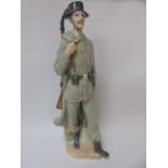 Lladro figure of a soldier approx. 11 1/2" tall