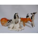 5 Lomonosov figures to include a cow, raccoon and foal