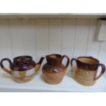 Royal Doulton harvest ware tea pot plus 2 unmarked harvest ware items