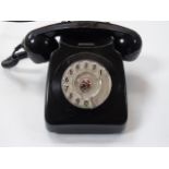 Vintage black telephone 746 GEN 75/1A