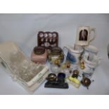 Various collectable items including tankards, glass ware etc