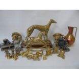 Assorted ornamental metal ware items