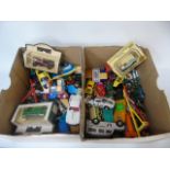 2 Boxes of Cie Cast toy vehicles, some boxed and some loose