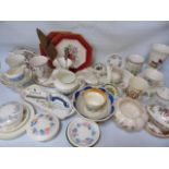 Box of collectable china to include Coalport, Wedgwood and others