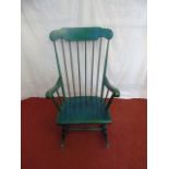 Green rocking chair