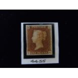 SG 8 1d red-brown PL17 (T-A) Fine m.m copy with almost full pristine o.g.  4 good to large margins