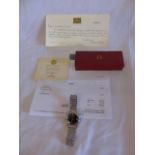 Boxed stainless Omega Sea Master watch complete with papers 1964