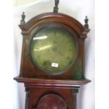 Antique mahogany long case clock with 8 day movement, brass dial engraved William Lunan Aberdeen