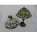 Large Tiffany style table lamp and 2 celing light fittings