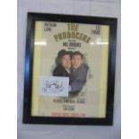 Lee Evans autograph mounted with the a (The Producers) theater poster