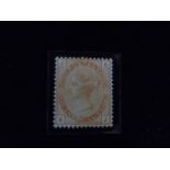 SG 163  1/- Orange-Brown P1 14.  Nice mint copy with large part o.g