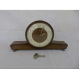 Walnut cased mantle clock by Smiths