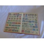 Stamp album containing various world stamps