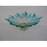 Maruno style green and clear glass center piece