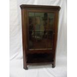 Antique mahogany corner unit with glazed door