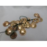 9 Antique brass key escutcheons