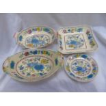 6 Masons trios and 3 serving dishes in Regency pattern Ro No 821349