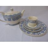 Wedgwood Yale blue and white part tea and dinner service