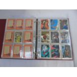 Red album of assorted collectors cards to include Thunderbirds, Kung Fu, Captain Scarlet, NASA, PG