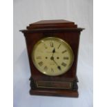 Victorian mahogany cased mantle clock by W J Carroll London approx 17" tall  with fusee movement