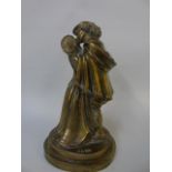 Cold cast Romeo E Giulietta figure signed Faro approx 7" tall