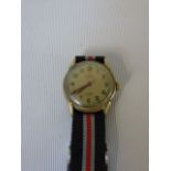 Dellbana vintage gents wrist watch with fabric strap