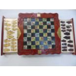 Oriental 8 fairies chess board and pieces