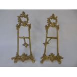 Pair of miniature decorated easels approx. 10" tall