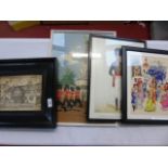 4 Various framed pictures